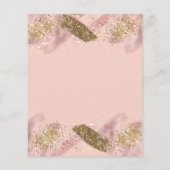 Rosa Glitzer Splash Erster Gemeinschaftshaushalt (Rückseite)