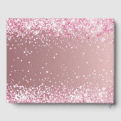 Rosa Glitzer-Staubmonogramm Gästebuch (Rückseite)