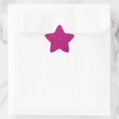 Rosa Glitzer Stern-Aufkleber (Tasche)