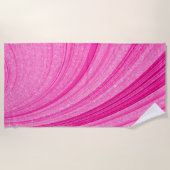 Rosa Glitzer Strandtuch (Vorderseite)