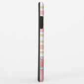 Rosa Glitzer, Streifen mit Kristall Personalisiert Case-Mate iPhone Hülle (Hinten/Rechts)