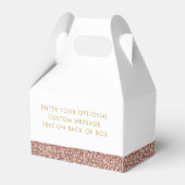 Rosa Glitzer Streifen Moderne schicke Rose Gold Ge Geschenkschachtel (Rückseite)