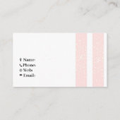 Rosa Glitzer Streifen Visitenkarte (Rückseite)