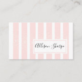Rosa Glitzer Streifen Visitenkarte (Vorderseite)