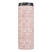 Rosa Glitzer Süßer Bär Gänseblümchen Thermosbecher (Rückseite)