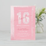 Rosa Glitzer Sweet 16 Birthday Einladung für Mädch<br><div class="desc">Feiern Sie ihren Geburtstag mit diesem eleganten pinkfarbenen Glitzer Sweet 16 Geburtstag. Diese Einladung, die mit glänzenden Glitzer-Zahlen, sanftem Hintergrund und modernen Script-Schriftart gestaltet wurde, ist perfekt für Jugendliche geeignet, die Liebe funkeln und Glamour genießen. Personalisieren Sie Ihre Party-Details und den Namen des Geburtstagsmädchens für einen wirklich einzigartigen Sake. Ideal...</div>