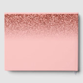 Rosa Glitzer Sweet 16 Custom Gästebuch (Rückseite)