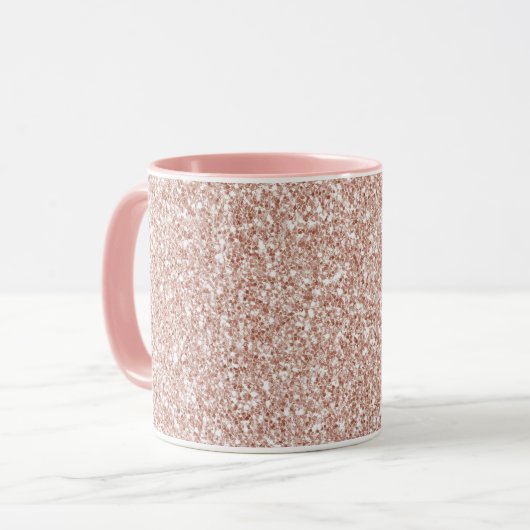 Rosa Glitzer       Tasse (Vorderseite Links)
