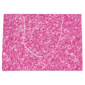 Rosa Glitzer Textur drucken Große Geschenktüte (Vorderseite)