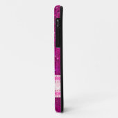 Rosa Glitzer Textur & rosa Damasken Case-Mate iPhone Hülle (Hinten/Links)