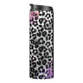 *~* Rosa Glitzer Tierleoparden Girly Thermosbecher (Nach rechts gedreht)