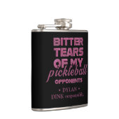 Rosa Glitzer Tränen meiner Gegner Personalisiert Flachmann (Rechts)