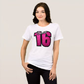 Rosa Glitzer Tri-Blend Shirt (Vorderseite voll)