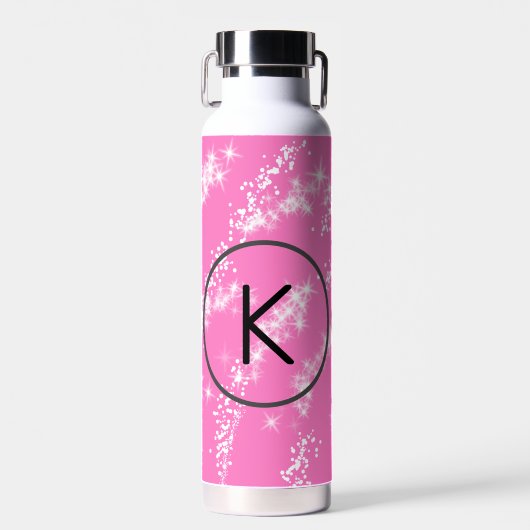 Rosa Glitzer Trinkflasche (Vorne)