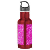 Rosa Glitzer Trinkflasche (Rückseite)