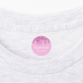 Rosa Glitzer Tropfen Etiketten (Befestigt)