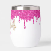 Rosa Glitzer Tropfen Gold 1984 40. Geburtstag (Rückseite)