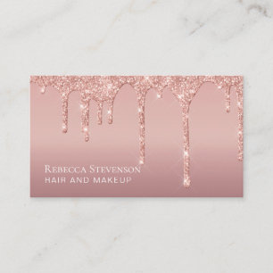 Rosa Glitzer Tropfen Haarfärbemittel Visitenkarte