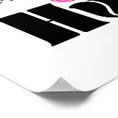 Rosa Glitzer Tropfen Motivierend Zitat Poster (Ecke)