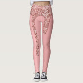 Rosa Glitzer Tropfen Sparkasse Muster Yoga Ameisen Leggings (Vorderseite)
