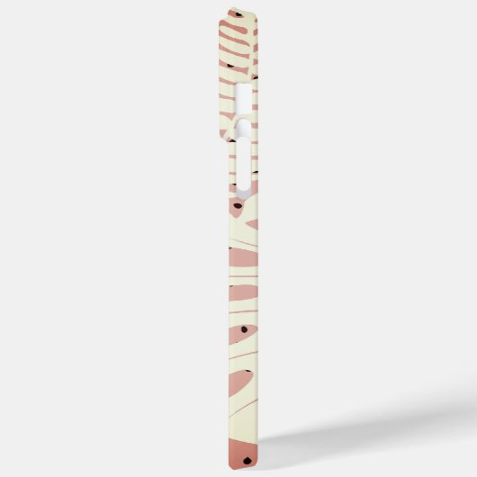 Rosa Glitzer Tropische Blätter Case-Mate iPhone Hülle (Rückseite / Links)