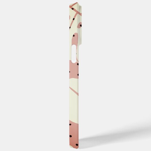 Rosa Glitzer Tropische Blätter Case-Mate iPhone Hülle (Rückseite / Rechts)