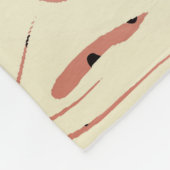 Rosa Glitzer Tropische Blätter Fleecedecke (Ecke)