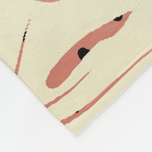 Rosa Glitzer Tropische Blätter Fleecedecke (Ecke)