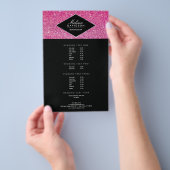 Rosa Glitzer und Glamour Beauty Flyer (Handgriff)