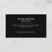 Rosa Glitzer und Glamour Salon Loyalität Karte (Rückseite)