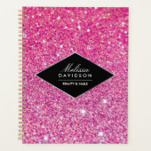 Rosa Glitzer und Glamour Terminkalender Planer (Vorderseite)