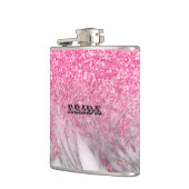 Rosa Glitzer und Marble Ombre Flachmann (Links)