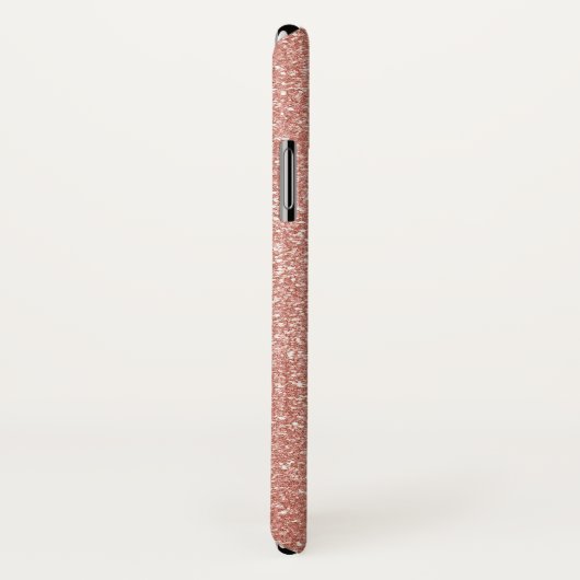 Rosa-Glitzer und Monogramm Case-Mate iPhone Hülle (Hinten/Rechts)