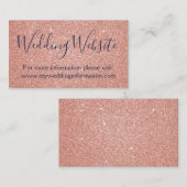 Rosa Glitzer und sparkle Business Begleitkarte (Vorne/Hinten)