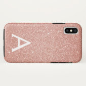 Rosa-Glitzer und Sparklogramm Case-Mate iPhone Hülle (Rückseite (Horizontal))