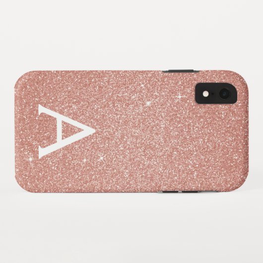 Rosa-Glitzer und Sparklogramm Case-Mate iPhone Hülle (Rückseite (Horizontal))
