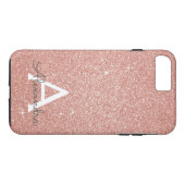 Rosa-Glitzer und Sparklogramm Case-Mate iPhone Hülle (Rückseite (Horizontal))