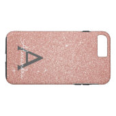 Rosa-Glitzer und Sparklogramm Case-Mate iPhone Hülle (Rückseite (Horizontal))