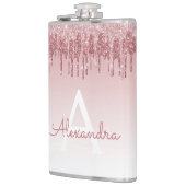 Rosa-Glitzer und Sparklogramm Flachmann (Links)