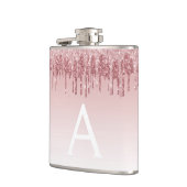 Rosa-Glitzer und Sparklogramm Flachmann (Links)