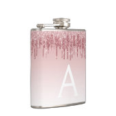 Rosa-Glitzer und Sparklogramm Flachmann (Rechts)