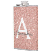 Rosa-Glitzer und Sparklogramm Flachmann (Links)