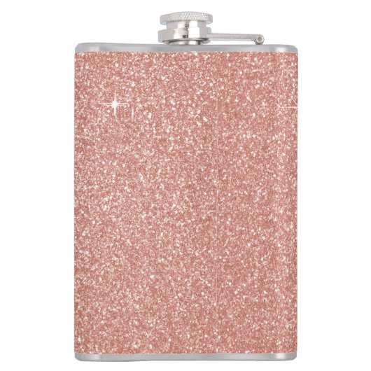 Rosa-Glitzer und Sparklogramm Flachmann (Rückseite)