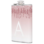 Rosa-Glitzer und Sparklogramm Flachmann (Links)