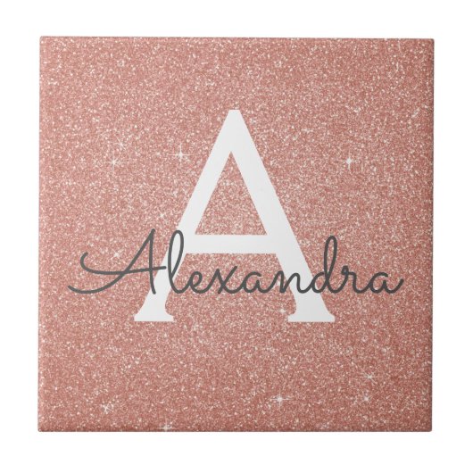 Rosa-Glitzer und Sparklogramm Fliese (Vorderseite)