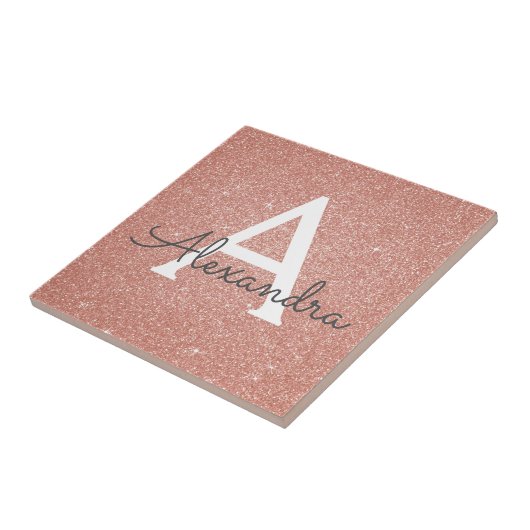 Rosa-Glitzer und Sparklogramm Fliese (Seite)