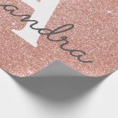 Rosa-Glitzer und Sparklogramm Geschenkpapier (Ecke)