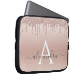 Rosa-Glitzer und Sparklogramm Laptopschutzhülle (Vorne Rechts)