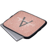 Rosa-Glitzer und Sparklogramm Laptopschutzhülle (Vorne Knopf)