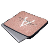 Rosa-Glitzer und Sparklogramm Laptopschutzhülle (Vorne Knopf)